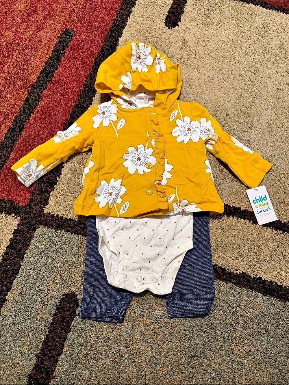 Child of Mine by Carter's Kids Floral 3-Piece Matching Set 3-6 months